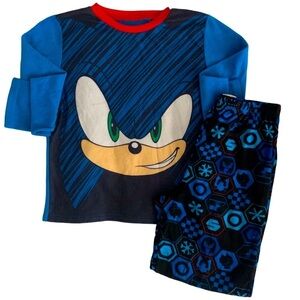 Sonic the Hedgehog Blue Kids Fleece Pajamas